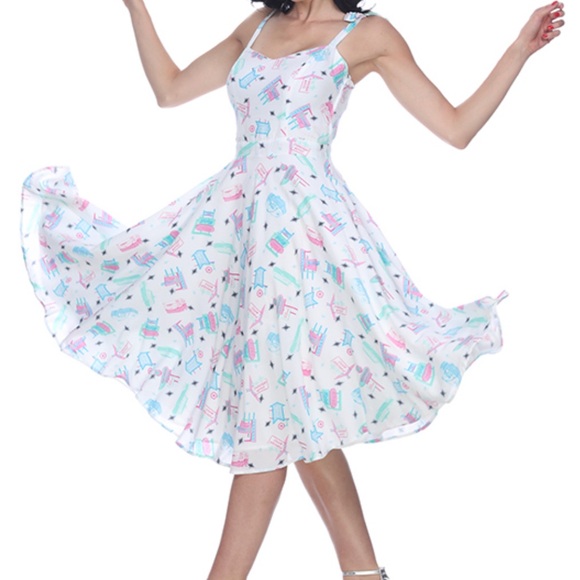 Bettie Page Albuquerque Retro Motel Dress Size 4 - Picture 3 of 4